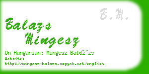 balazs mingesz business card